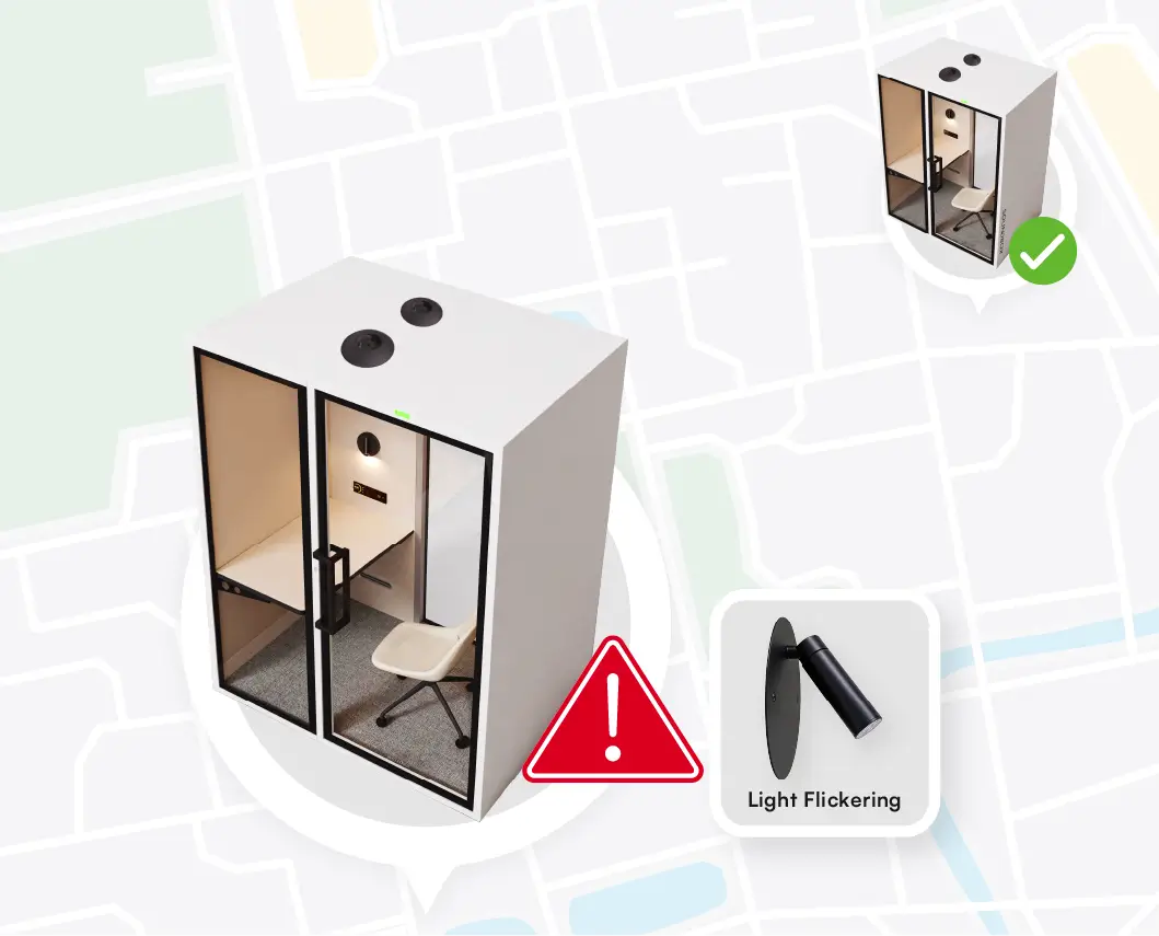 VRT POD fault feedback system - instant component fault detection and backend reporting