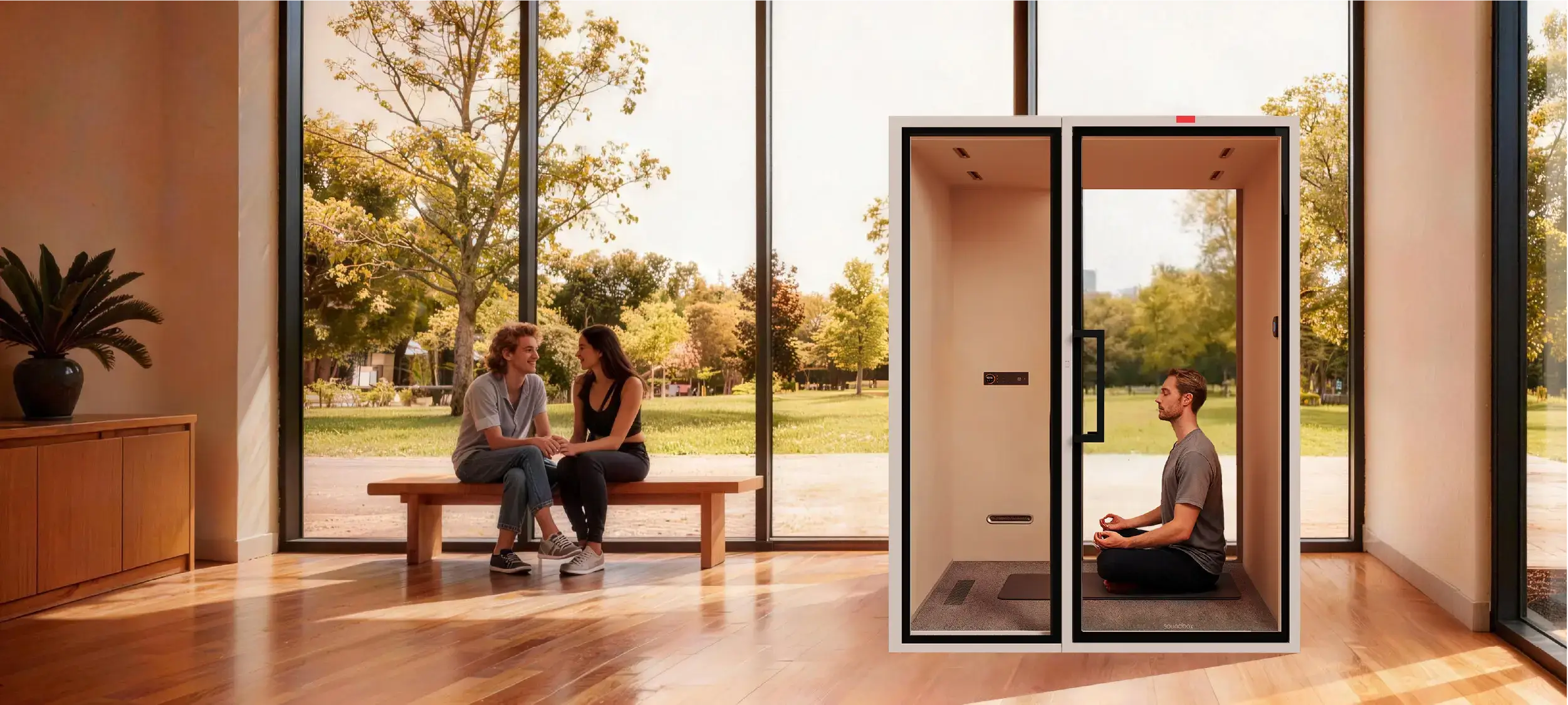 VRT POD meditation scene - peaceful environment for mindfulness practice