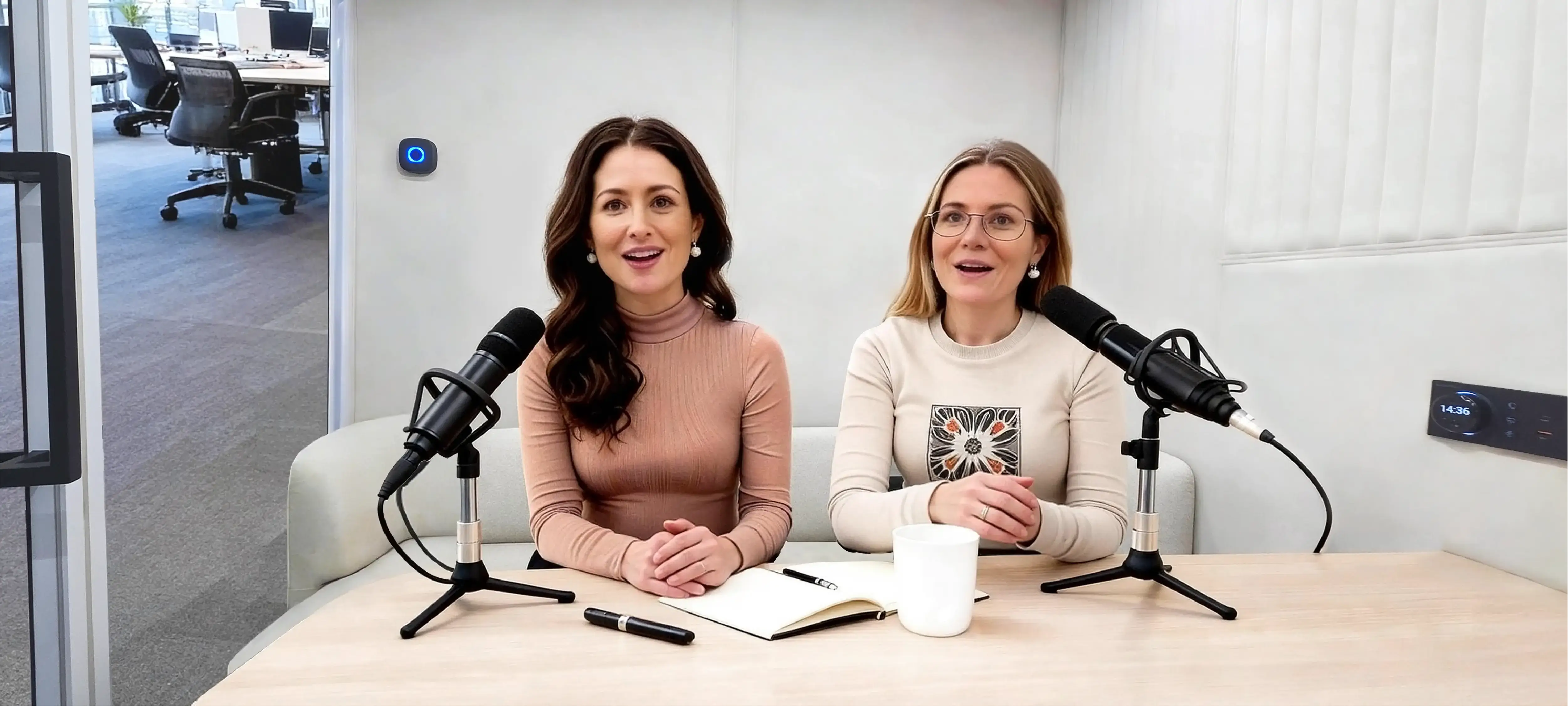 VRT POD podcast recording scene - crystal clear audio for content creation
