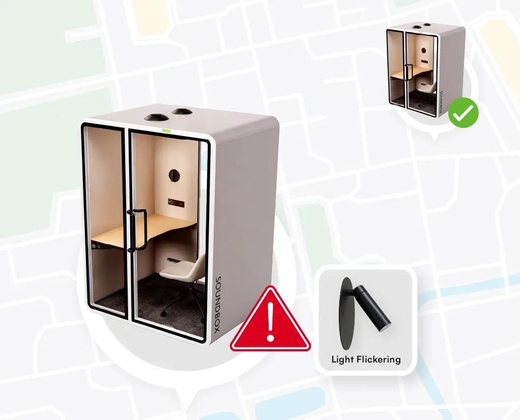 VRT POD fault feedback system - instant component fault detection and backend reporting