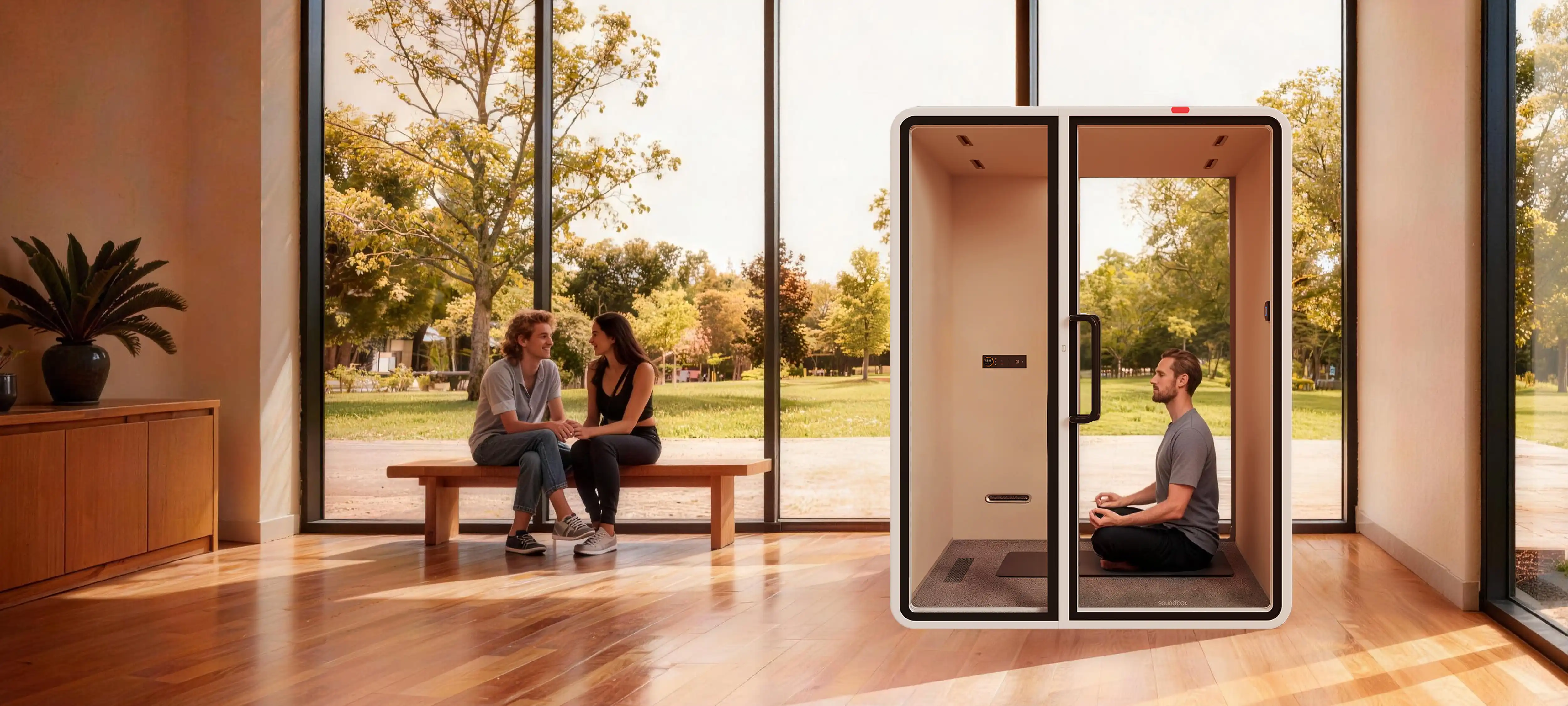VRT POD meditation scene - peaceful environment for mindfulness practice